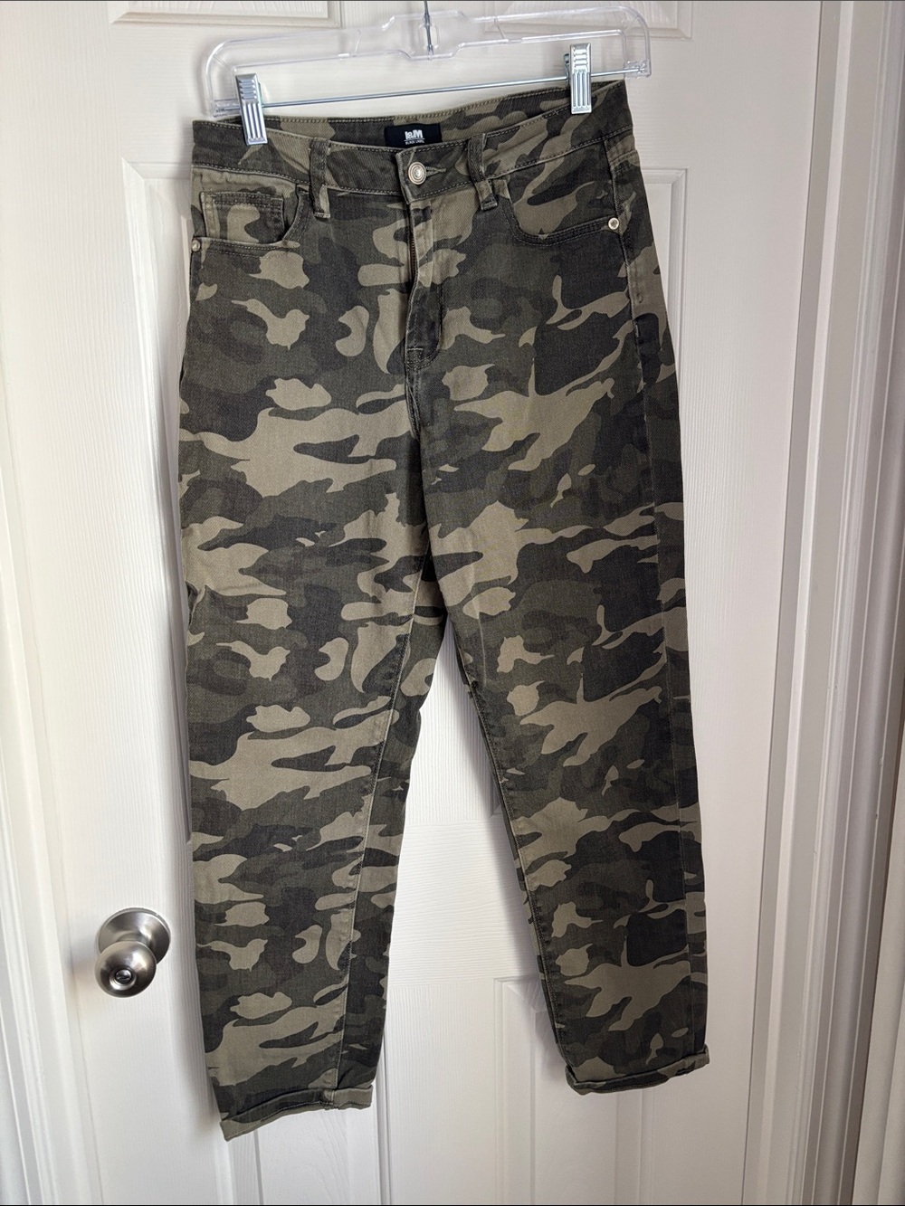 Black Label Camouflage Boyfriend Jeans - Olive & Black